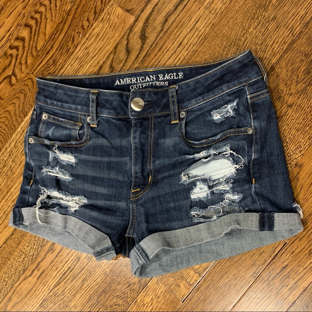 American Eagle Ripped Jean Shorts